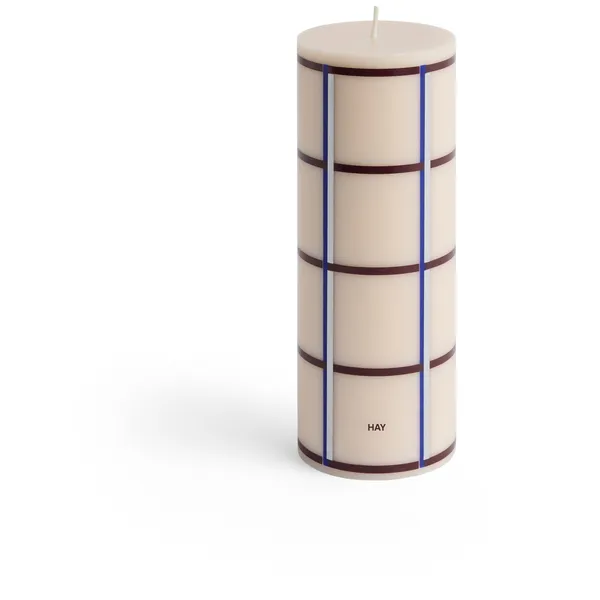 Column Pöytäkynttilä Keskikokoinen Sininen / Luonnonvalkoinen / Hopeinen / Bordeaux