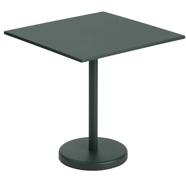 Linear Bord Stål 70x70 cm Mörkgrön