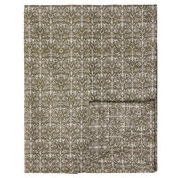 Ornament Jacquard Duk 150x350 cm Beige / Mørk olivengrønn