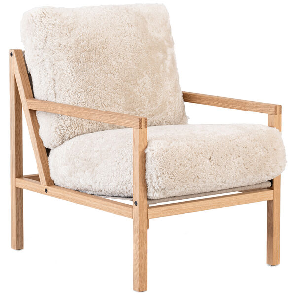 Seventy Five Wood Lenestol Eik / Saueskinn Moonlight