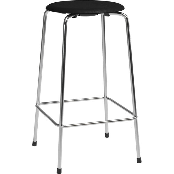 High Dot™ Barstol Med 4 Ben 65 cm Krom / Svart Ask