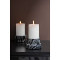 MARBLE Lysestage Høj Sort/Grå