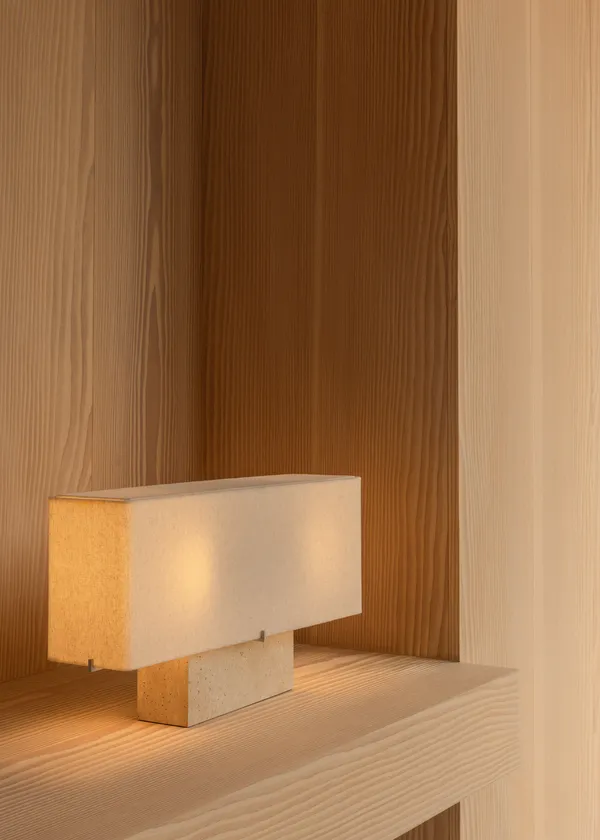 Nonna Bordslampa 30 cm Travertin / Sand