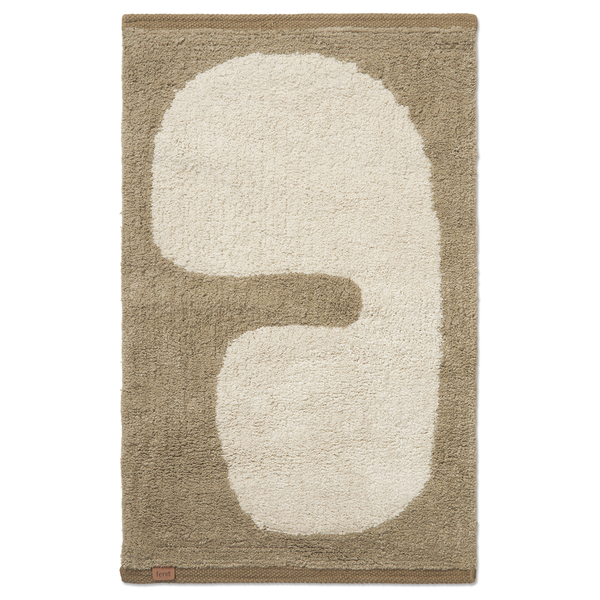 Lay Washable Matto 50x70 cm Ruskeanharmaa/Luonnonvalkoinen