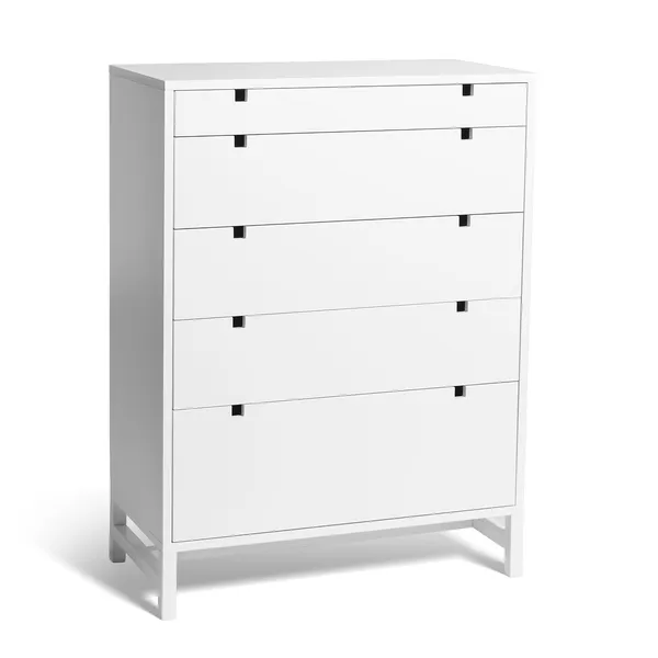 Falsterbo Lipasto Viisi Laatikkoa 80x40x108 cm Valkoinen