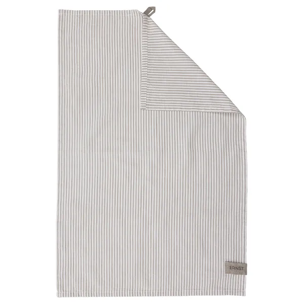 Kjøkkenhåndkle Striper 47x70 cm Hvit/Beige