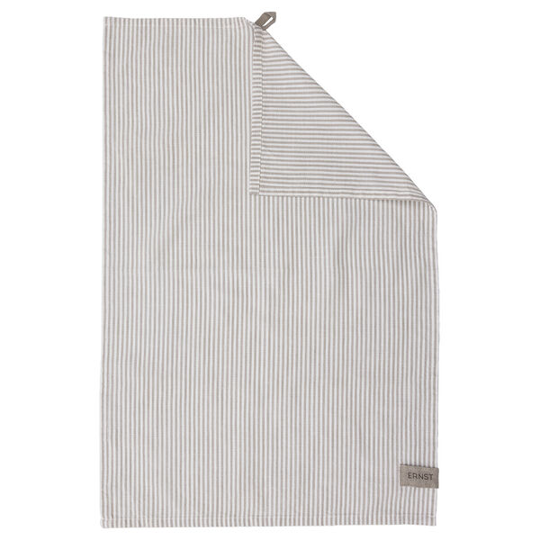 Keittiöpyyhe Raidat 47x70 cm Valkoinen/Beige