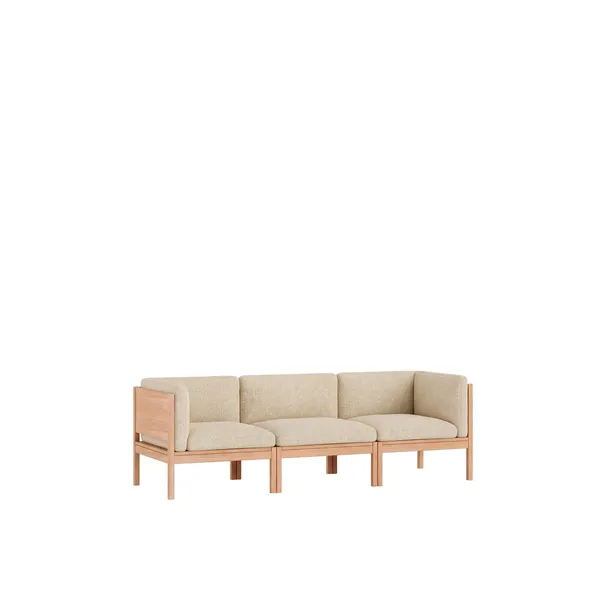 Modular 3-Seters Sofa Med Sider Eik/Moss 19