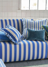 Berkeley Stripe Kudde 43x43 cm Cobalt