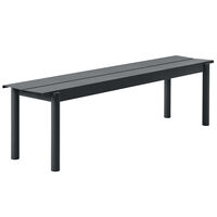 Linear Bænk Stål 170 cm Antracitgrå
