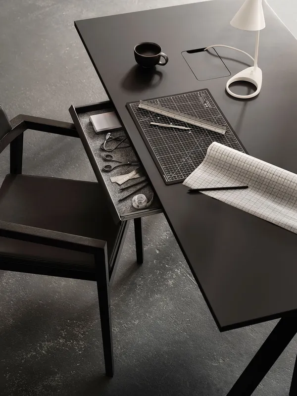 String Desk Drawer Black
