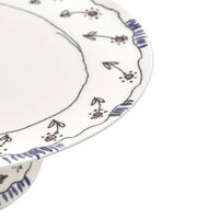 Midnight Flowers Cake Stand Large 28 cm Milk