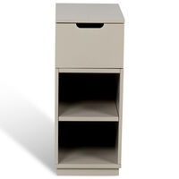 Aoko Bedside Table High 1 Drawer White Nattbord Hvit 1 Skuffer