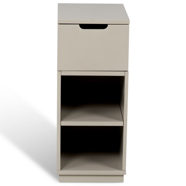 Aoko Bedside Table High 1 Drawer White Nattbord Hvit 1 Skuffer