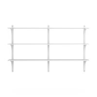Levi Wall Shelf 180 cm Medium Aluminium / White Stained Ash