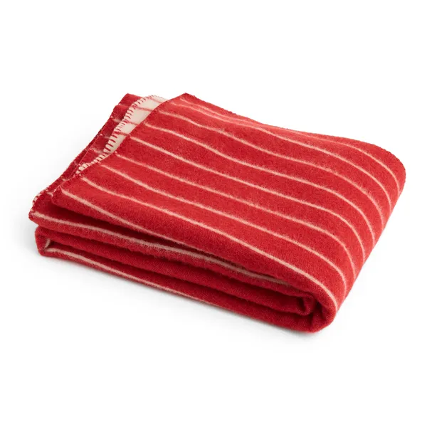 Outdoor Market Throw 130x180 cm Beige With Red Stripe