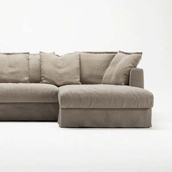 Stopning Til Le Grand Air 3-seter Sofa Lin Divan Høyre Savage Linen