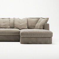 Stopning Til Le Grand Air 3-seter Sofa Lin Divan Høyre Savage Linen