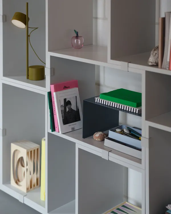 Stacked Configuration 3 Book Shelf Grey