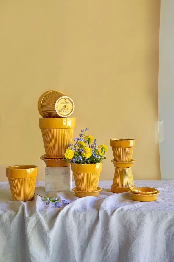 Simona Pot Yellow 16 cm