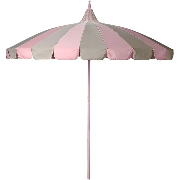 Parasol Ø240 cm Beige / Rosa