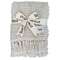 Janzen Wool Plaid Bouclé 130x170 cm Off-white