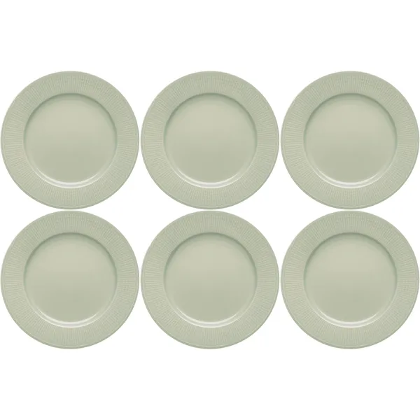 Swedish Grace Tallerken 21 cm 6-pak Meadow (Light Green)