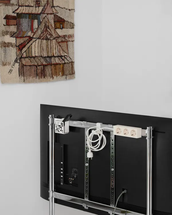 Moon Rollin' Tv Stand Chrome