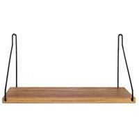 Single Hylle 20x60 cm Sort / Eik