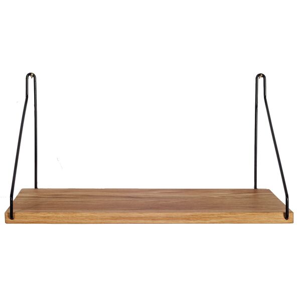 Single Hylle 20x40 cm Sort / Eik