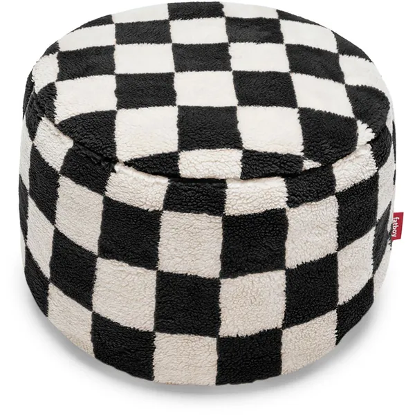 Point Teddy Chess Puf Sort / Ecru