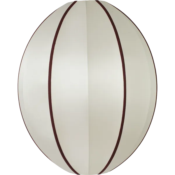 Indochina Lampeskjerm Oval Stor Off-White / Bordeaux