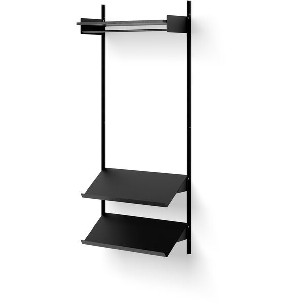 Wardrobe 1 Hylle Sort / Sort Ask