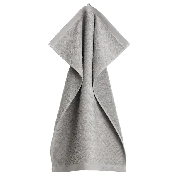 Jacquard Herringbone Håndkle 50x70 cm Concrete Grey