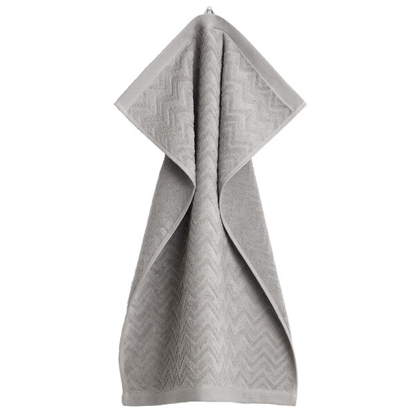 Jacquard Herringbone Håndkle 50x70 cm Concrete Grey