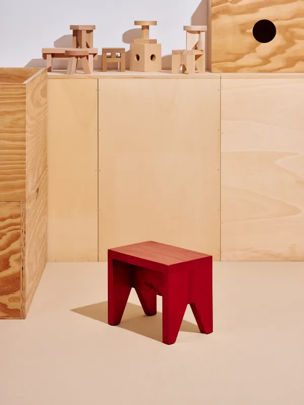 Manolito Stool Short Red