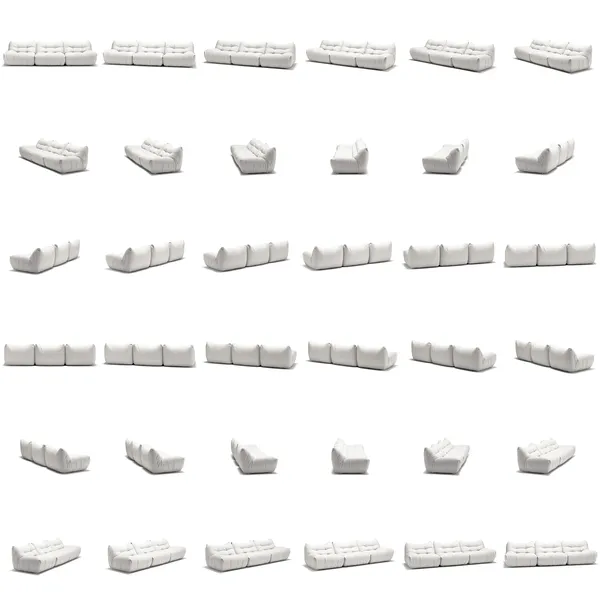 MONO 3-Sitssoffa Steam White