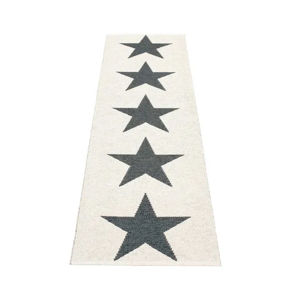 Viggo One Gulvtæppe 70x350 cm Black/Vanilla