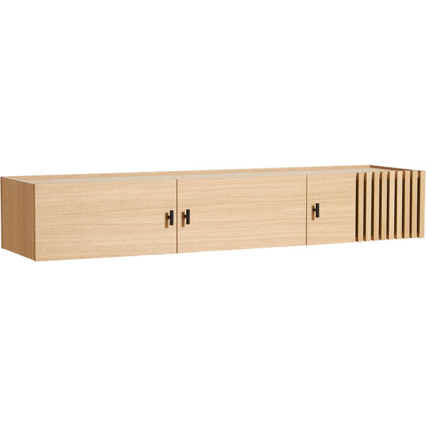 ARRAY Sidebord Lavt / Væg 150 cm Hvid Pigmenteret Eg