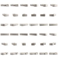 Grand 4-Seter Sofa Divan Høyre Moon White