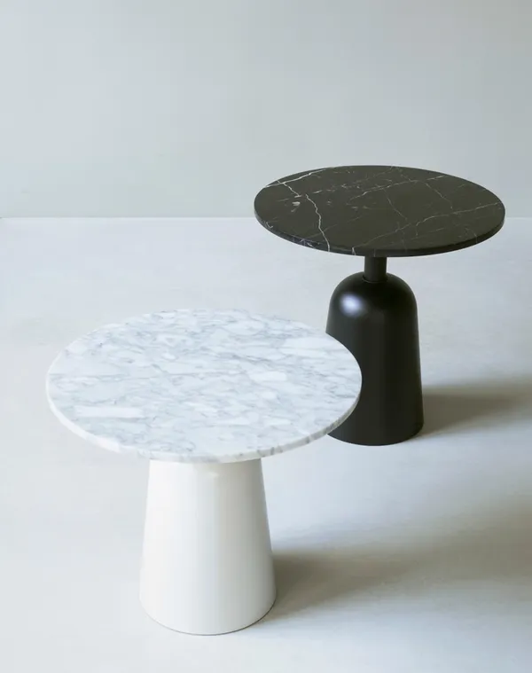 Turn Sofabord Sort Marmor