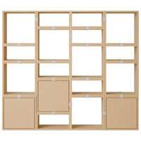 Stacked Configuration 4 Bokhylle Eik