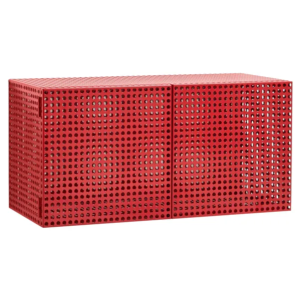 Perforated Väggskåp Vinröd