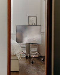 Moon Tall TV Stander Cloudy Silver