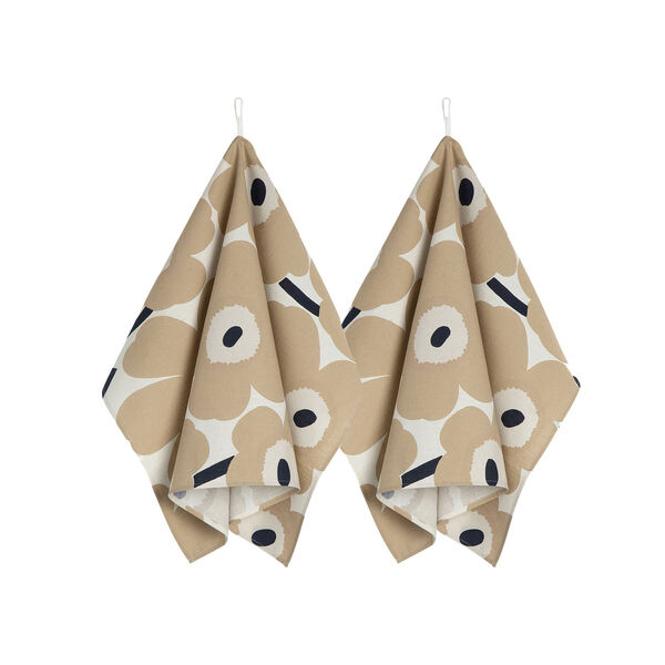 Pieni Unikko Kitchen Towel 47x70 cm 2-pack Beige