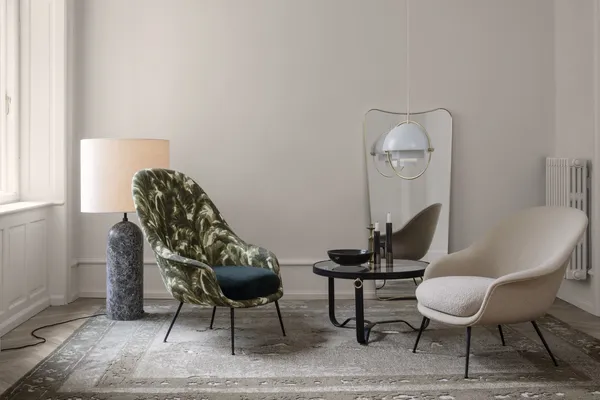 Gravity XL Golvlampa Låg Grå Marmor / Canvas