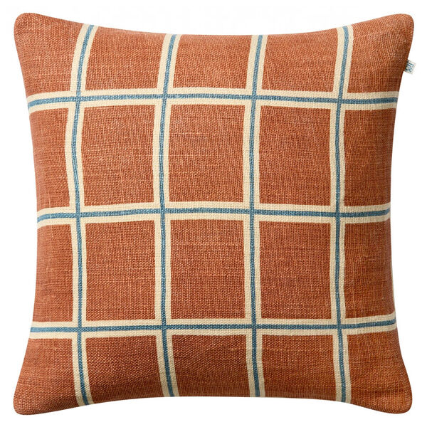 Raha Pudebetræk 50x50 cm Apricot Orange / Sky Blue