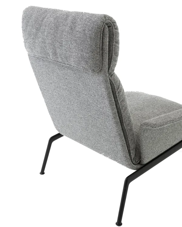 Muno LN17 Loungefåtölj Hög Rygg Med Armstöd Warm Black / Hallingdal 0126