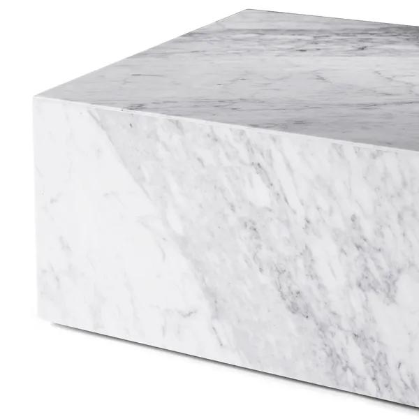 Plinth Low Sofabord 100x60 cm Carrara Marmor