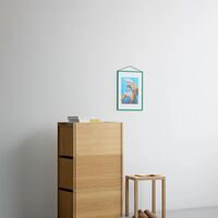 Storage Tower Med Hjul Hög Ek/Rostfritt Stål